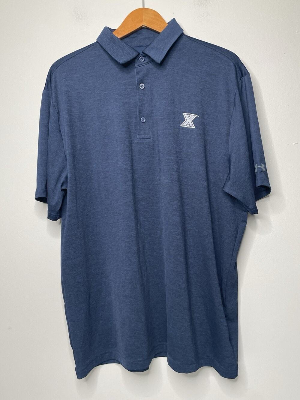 Under Armour Xavier Musketeers Polo Men’s XL Navy Blue Playoff Shirt
